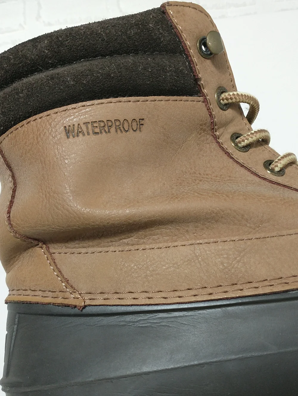 Sperry Brewster Duck Boot,‎ Stain/Water Resistant Leather, Size Men's 10, Brown